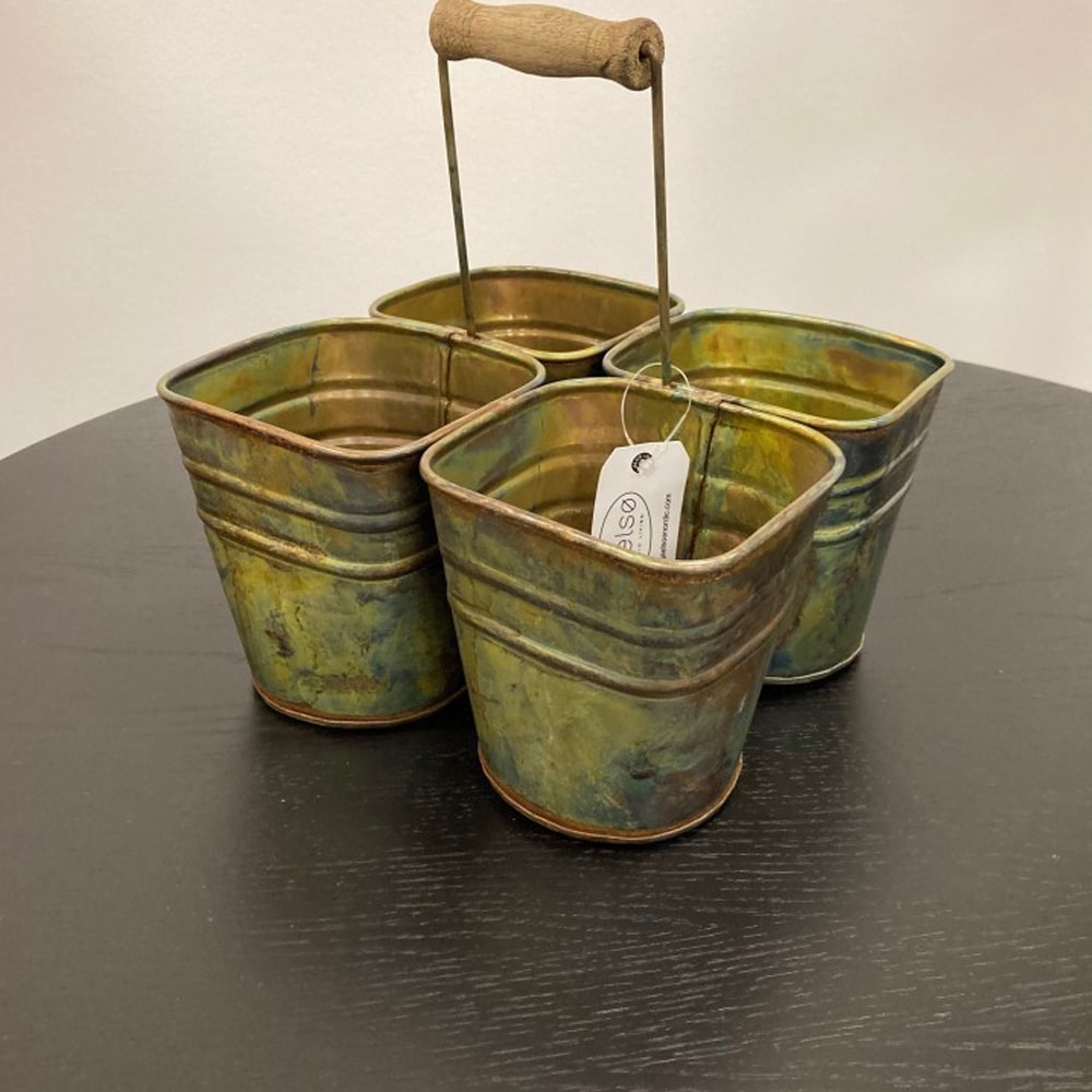 Sammensatte Jernpotter i Gl. Messing Finish - Billede 6