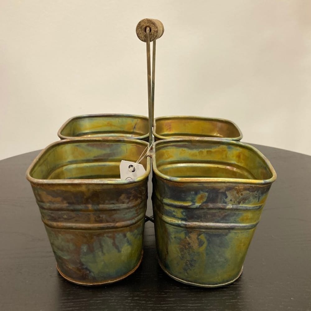 Sammensatte Jernpotter i Gl. Messing Finish - Billede 4