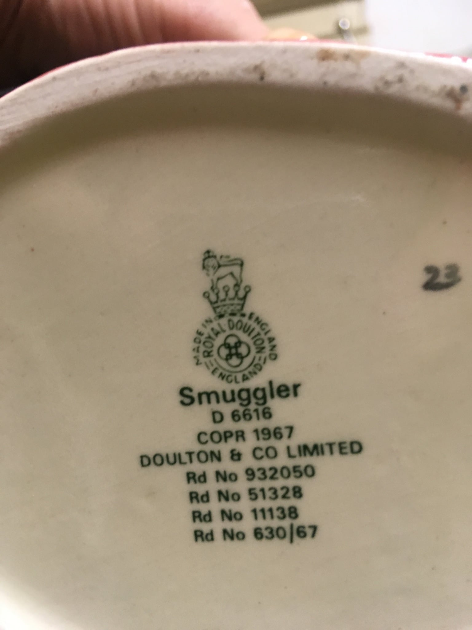 Pirat Kop Royal Doulton - Billede 9