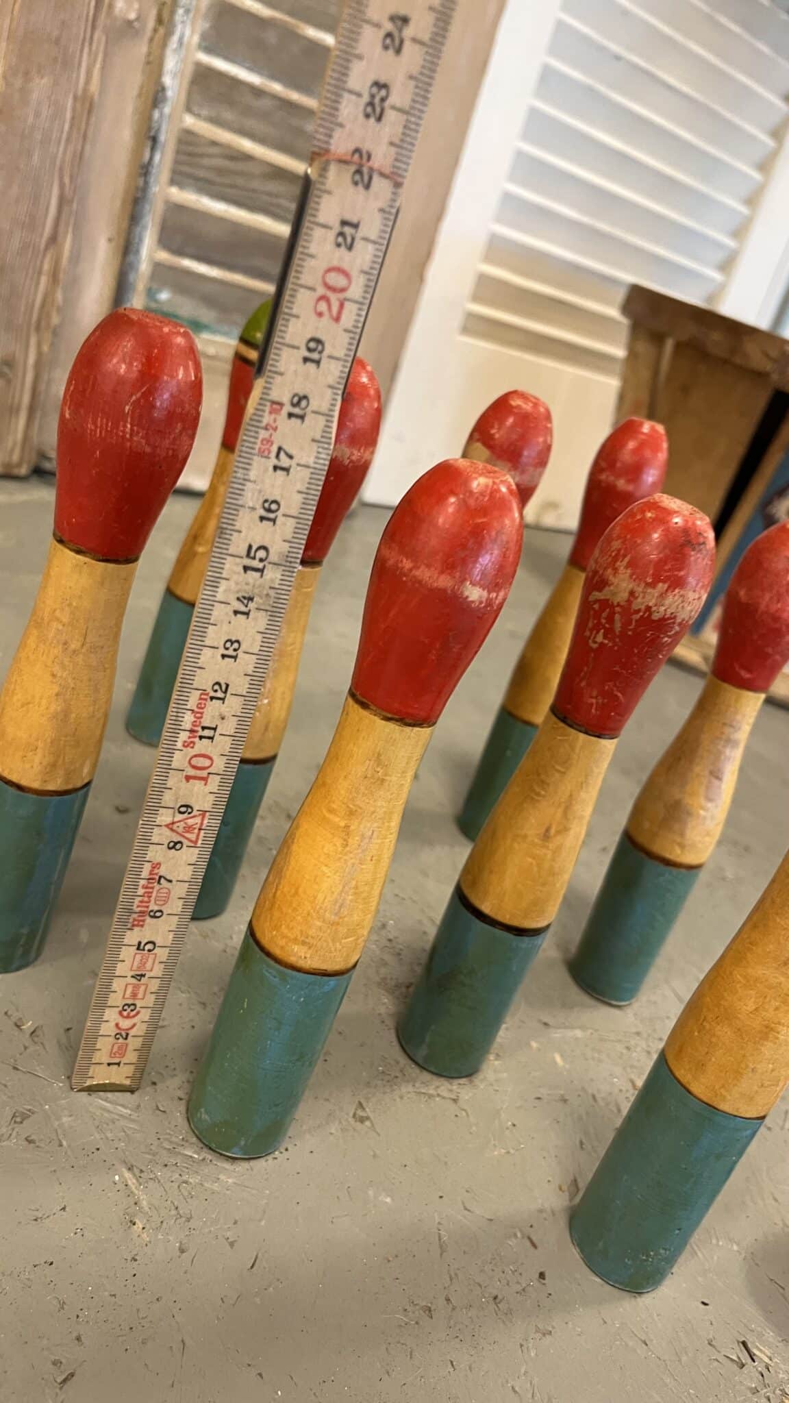 Gammelt Fransk Vintage Keglespil - Billede 3