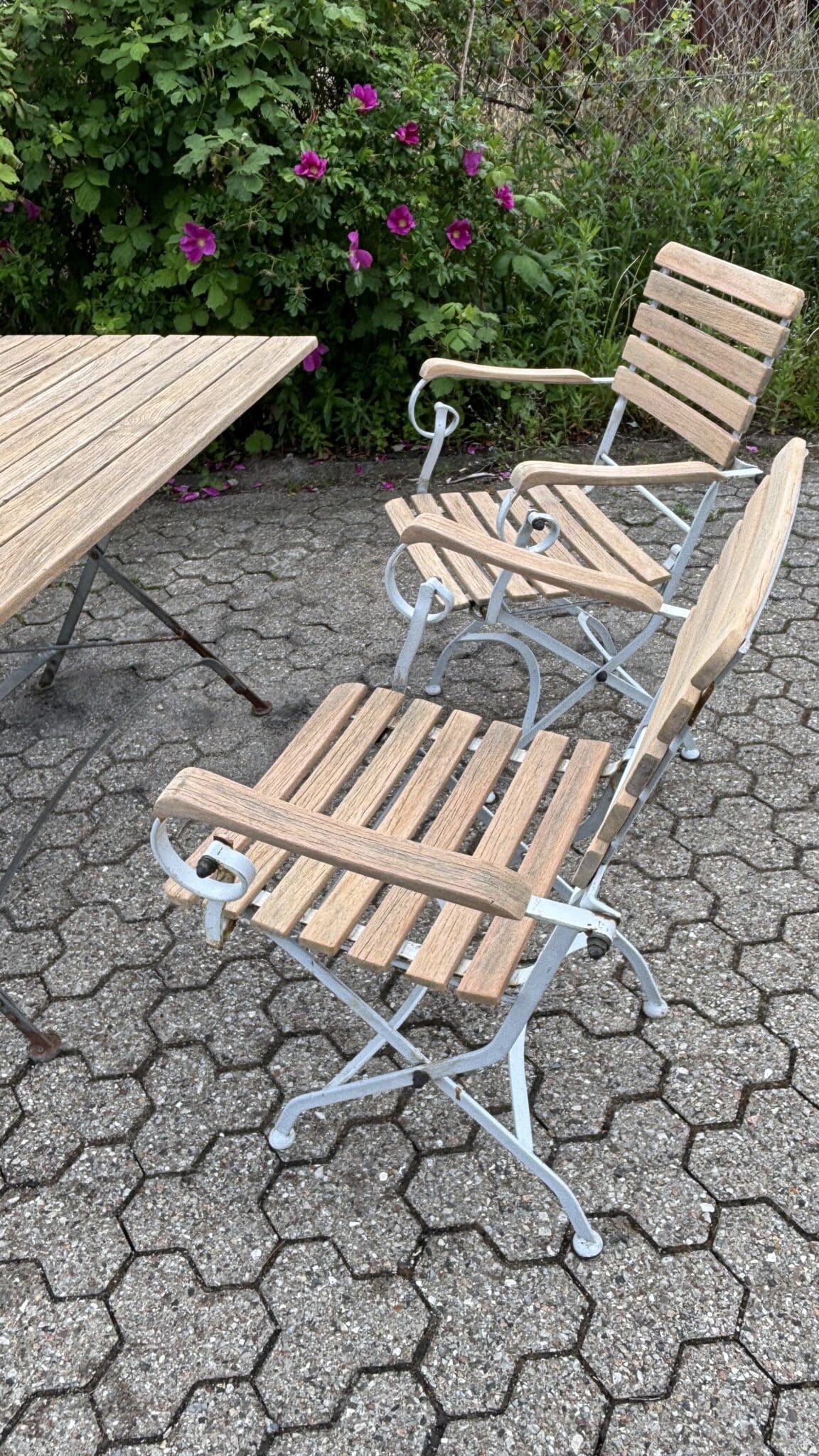 Havemøbelsæt Teak og Jern - Billede 16