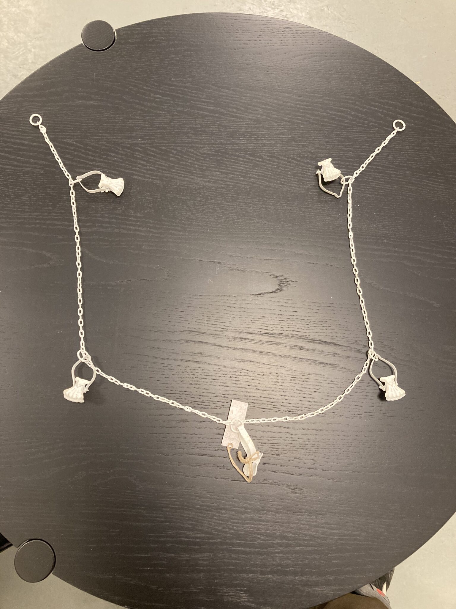 Offwhite Clips på Kæde - Billede 4