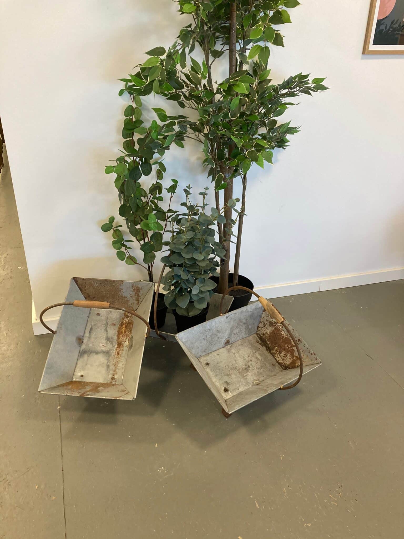 Plante Kurv i Zink på Ben af Jern - Billede 6