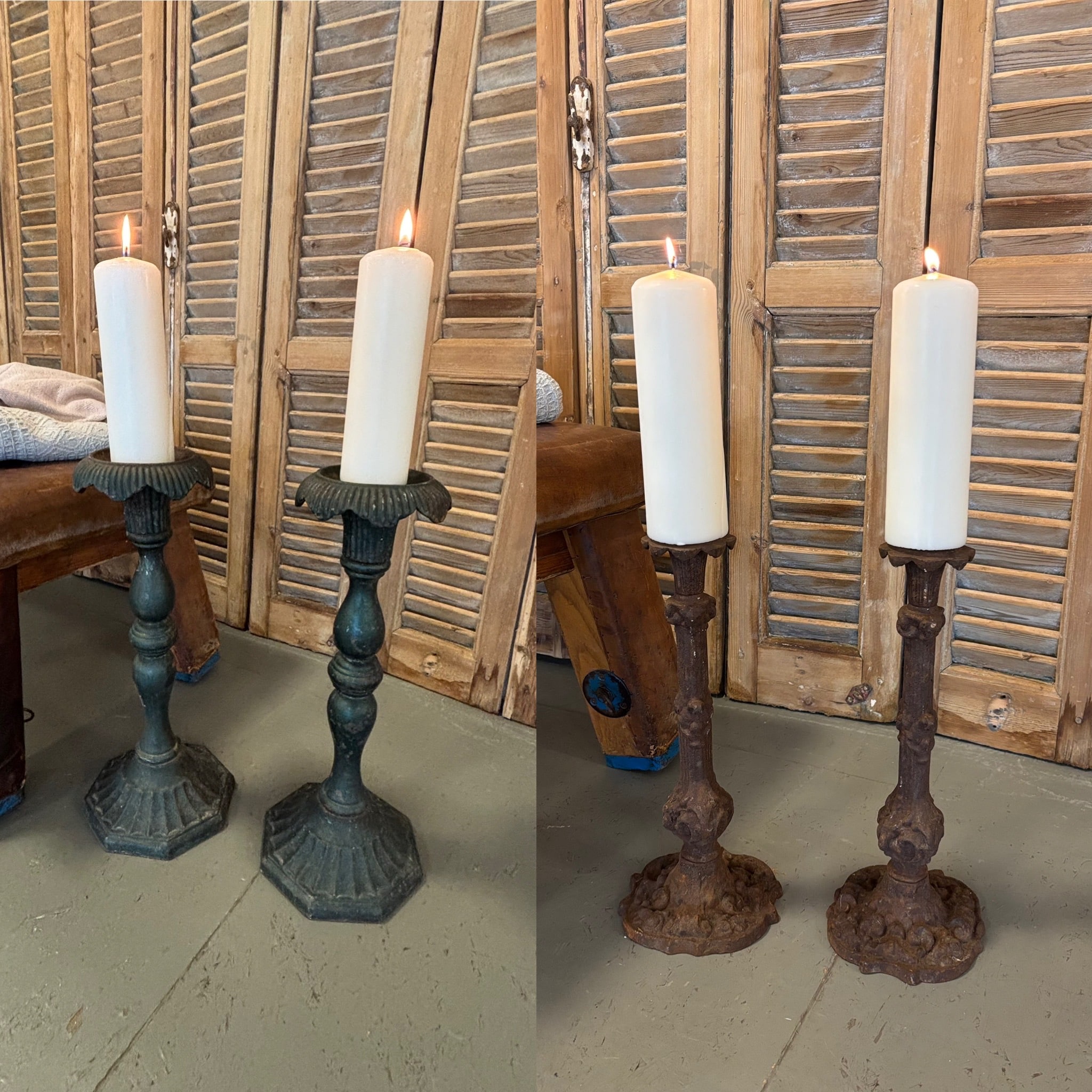 Smukke Franske Vintage Lysestager