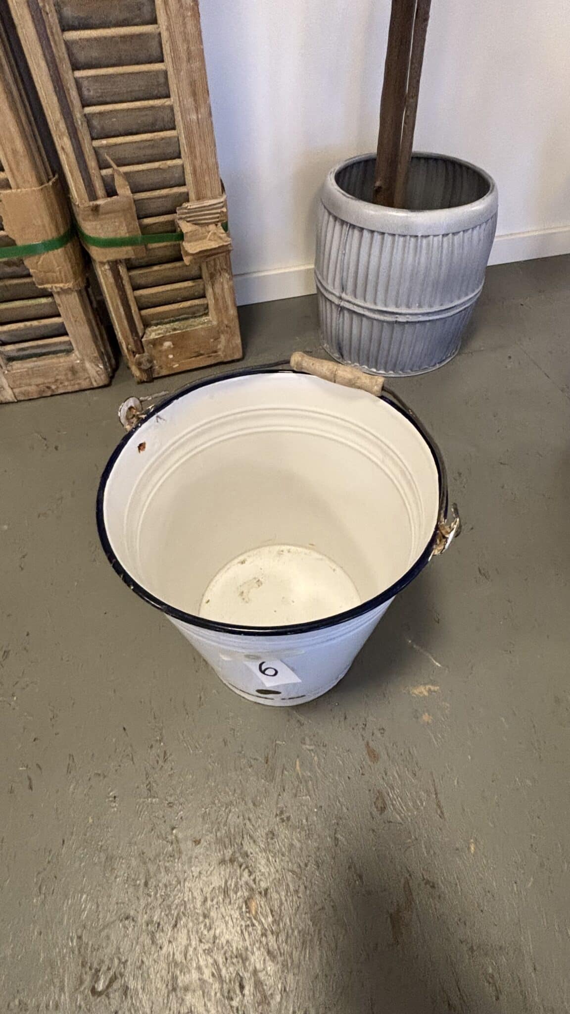 Store Flotte Tyske Emalje Spande - Billede 7