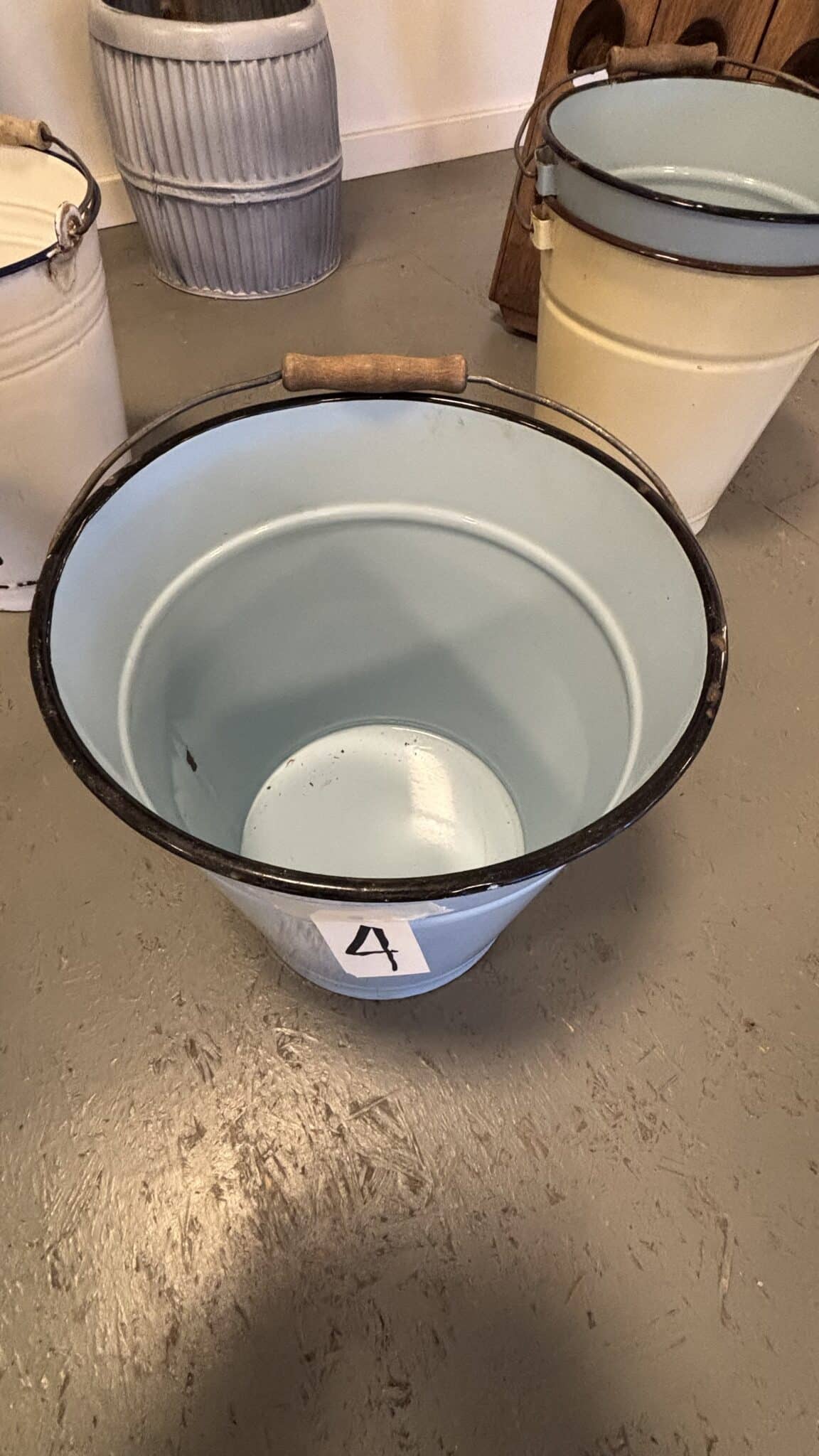 Store Flotte Tyske Emalje Spande - Billede 9